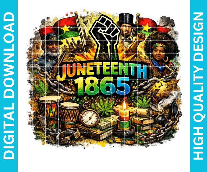 Juneteenth 1865 PNG | Black Excellence PNG | Pan African Colors Africa Map PNG | Black History Month Sublimation | Instant Download