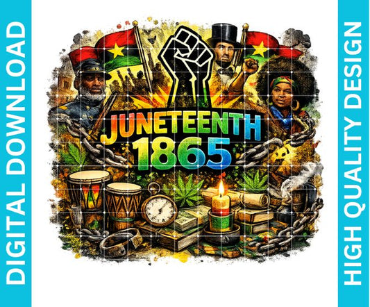 Juneteenth 1865 PNG | Black Excellence PNG | Pan African Colors Africa Map PNG | Black History Month Sublimation | Instant Download