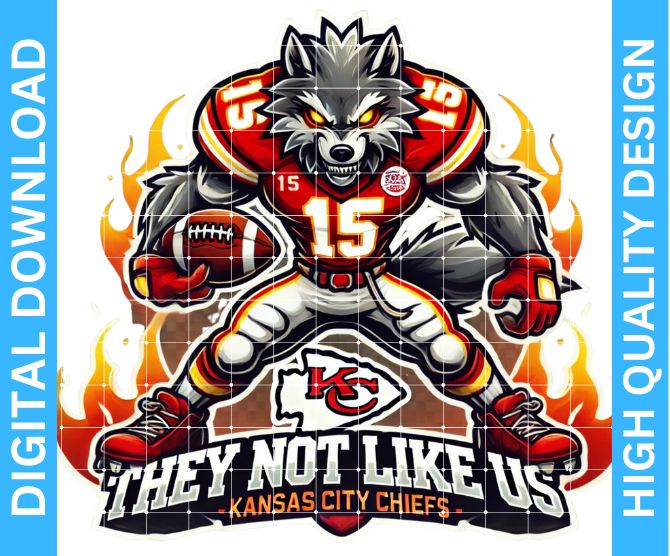 🏈 Chiefs Football Mascot PNG | High Quality Sublimation PNG Design | Digital Kreative Favors (Copy)