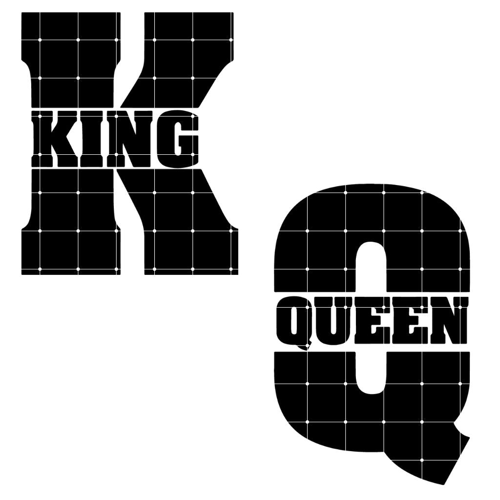 King Queen Couples SVG Matching Shirts Valentine Anniversary Wedding Cricut Cut File