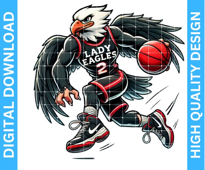 High-Quality Lady Eagles Basketball PNG Design: Perfect for Crafting Projects