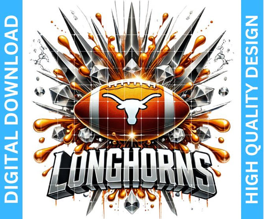 🏈 Longhorns Football Mascot PNG – High Quality Digital Designs with Transparent Background for Crafters