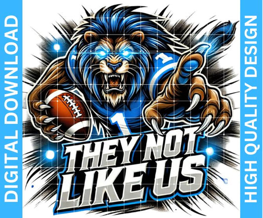 Lions Football Mascot PNG – High Quality SVG & Sublimation Digital Download | DTF/DTG Ready | Transparent Background