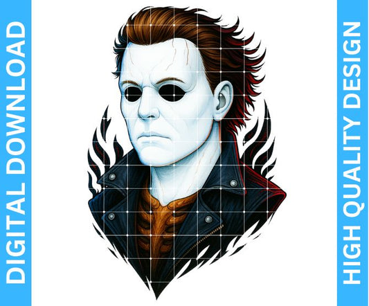 Michael Myers Slasher Horror PNG – Iconic Character Design for Crafting Projects