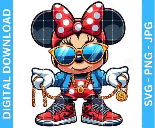 Minnie Mouse cartoon character sublimation design