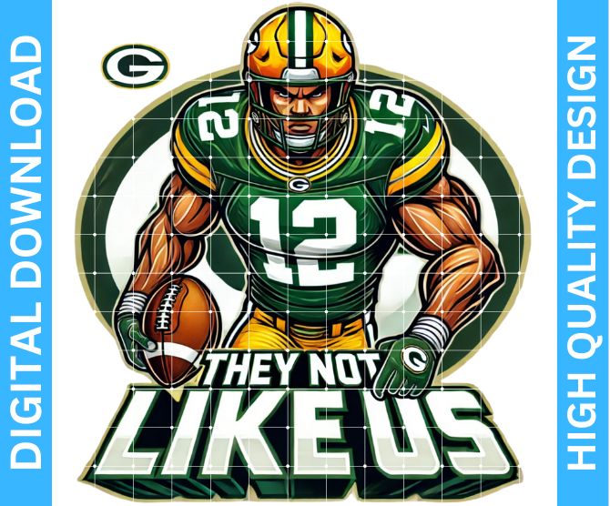 🏈 Packers Football Mascot PNG – High Quality Digital Designs with Transparent Background for Crafters (Copy)