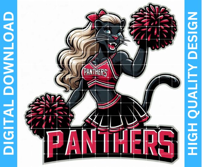 Panthers Cheerleader Mascot Design