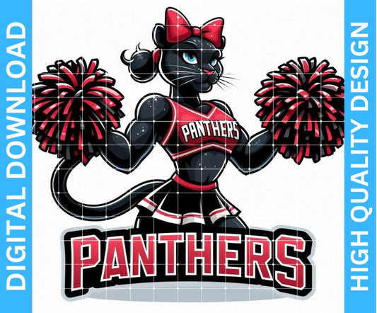 Panthers Cheerleader Mascot Design