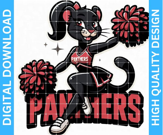 Panthers Cheerleader Mascot Design