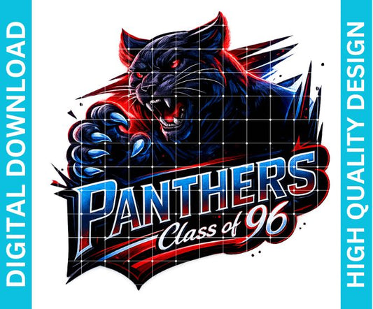 96 Panthers Class Reunion PNG Homecoming Alumni School Spirit Sublimation | 30 Year Reunion Design