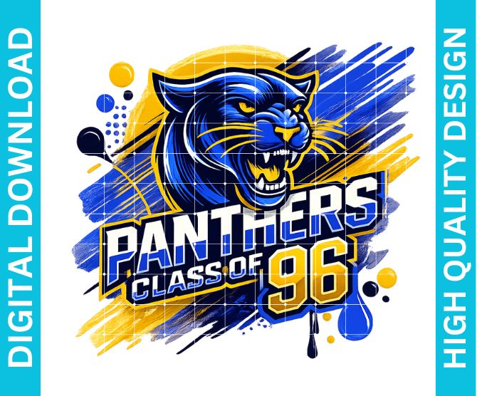 96 Panthers Class Reunion PNG Homecoming Alumni School Spirit Sublimation | 30 Year Reunion Design