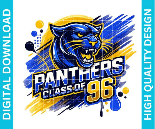 96 Panthers Class Reunion PNG Homecoming Alumni School Spirit Sublimation | 30 Year Reunion Design