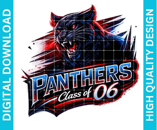 06 Panthers Class Reunion PNG Homecoming Alumni School Spirit Sublimation | 20 Year Reunion Design