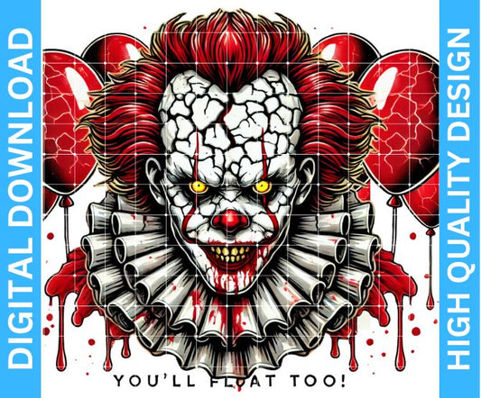 Pennywise Horror Clown PNG – Iconic Character Design for Crafting Projects
