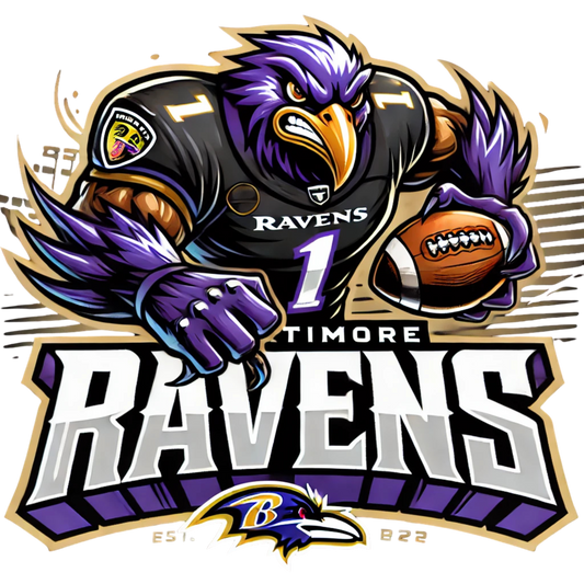 🏈 Ravens Football Mascot PNG – High Quality Digital Designs with Transparent Background for Crafters