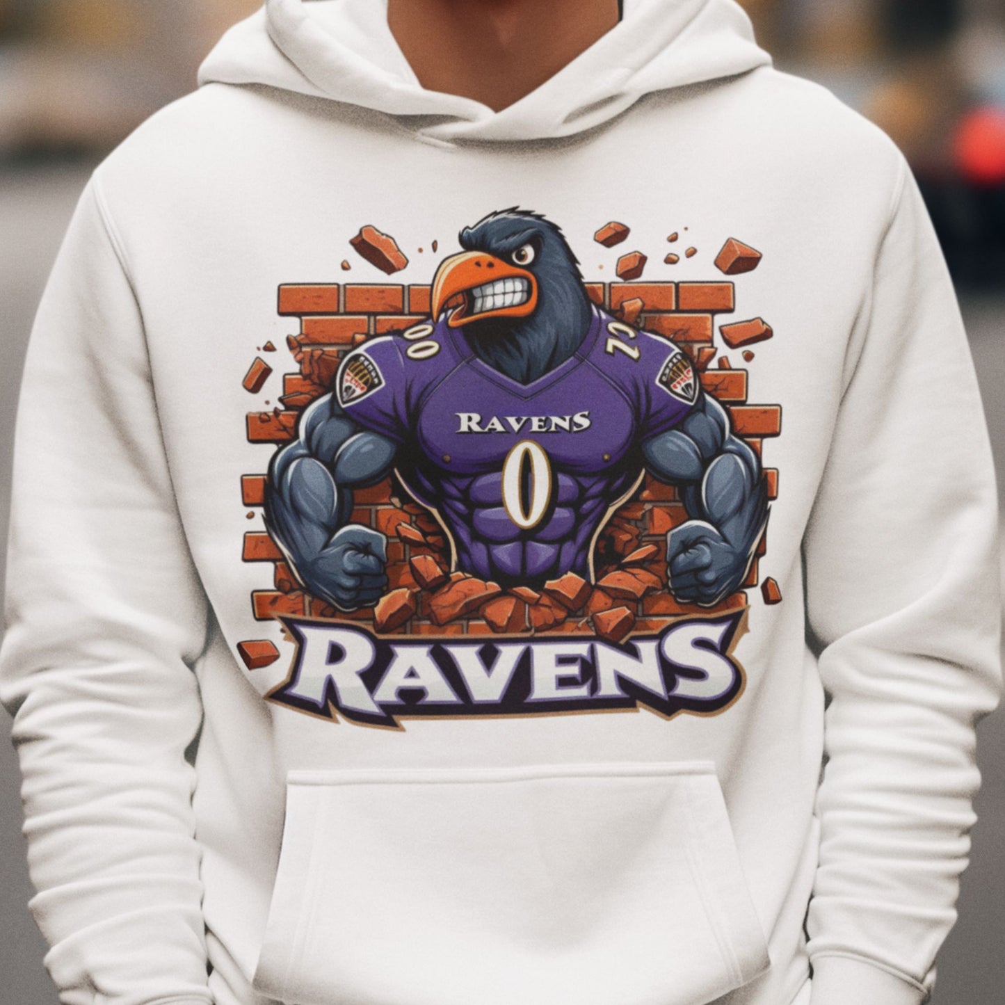 Ravens Football Mascot Sublimation Design