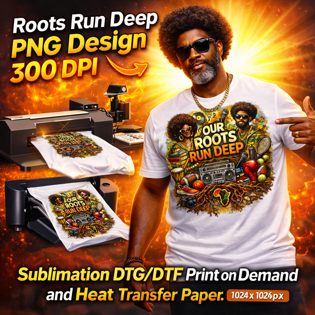 Our Roots Run Deep PNG, Cultural Heritage Pride Graphic for Shirts Sublimation Design