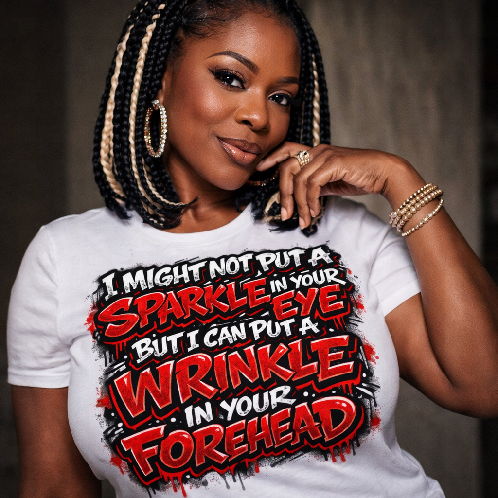 Sparkle or Wrinkle PNG, Funny Sarcastic Humor Quote Graphic for Shirts Sublimation
