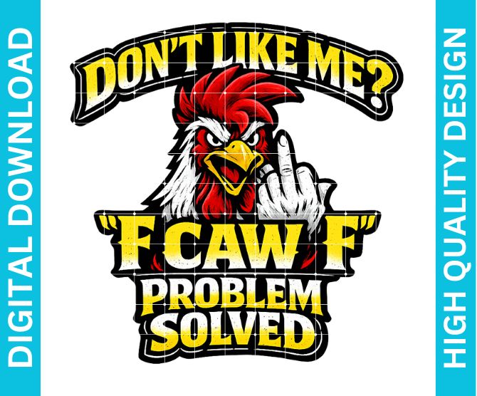 F CAW F PNG Graphic, Funny Sarcastic Censored Quote Design for Shirts Sublimation
