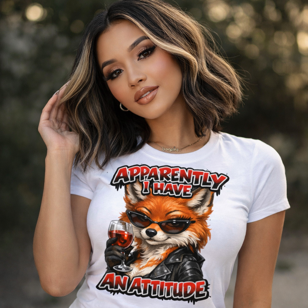 Apparently I Have Attitude PNG, Funny Sarcastic Quote Graphic for Shirts Sublimation
