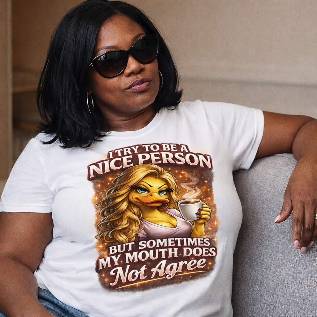 Nice Person Sometimes PNG, Funny Sarcastic Quote Graphic for Shirts Sublimation Design