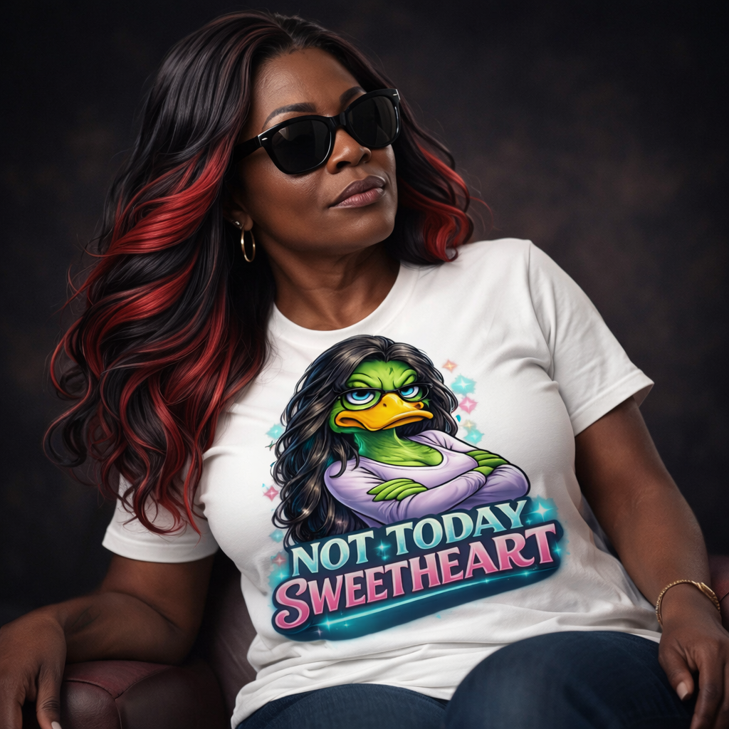 Not Today Sweetheart PNG, Funny Sarcastic Quote Graphic for Shirts Sublimation Design