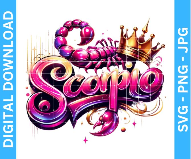 Scorpio Sublimation Birthday Design