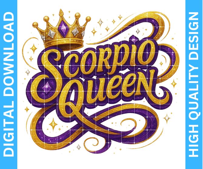 ♏ Scorpio Birthday PNG Design — High Quality Digital Download for Crafters