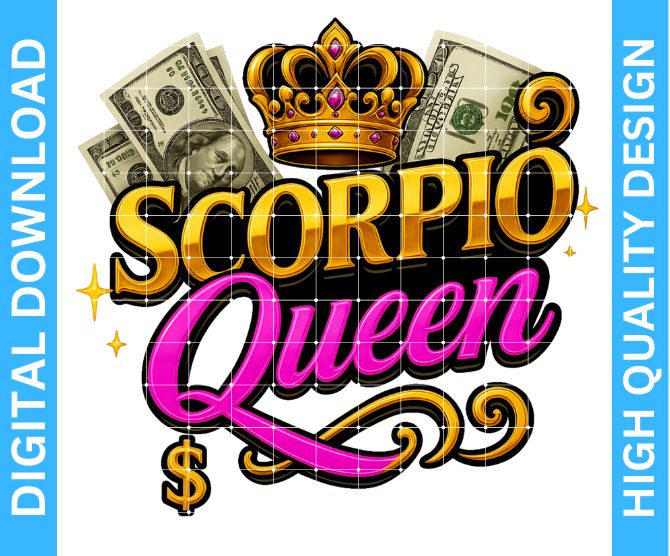 ♏ Scorpio Birthday PNG Design — High Quality Digital Download for Crafters