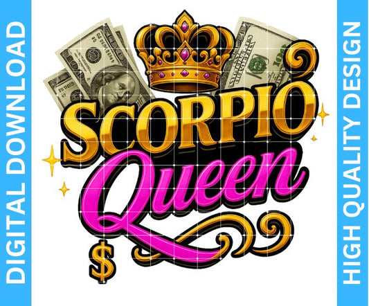 ♏ Scorpio Birthday PNG Design — High Quality Digital Download for Crafters