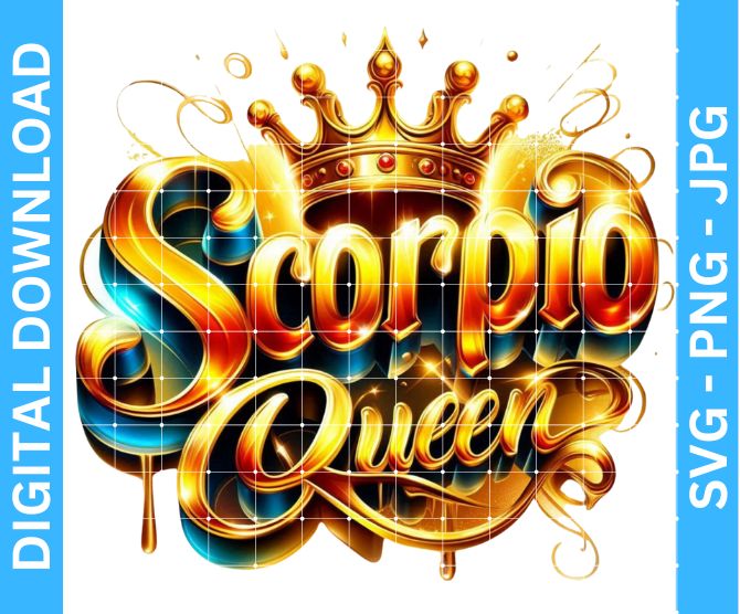 Scorpio Queen Sublimation Birthday Design