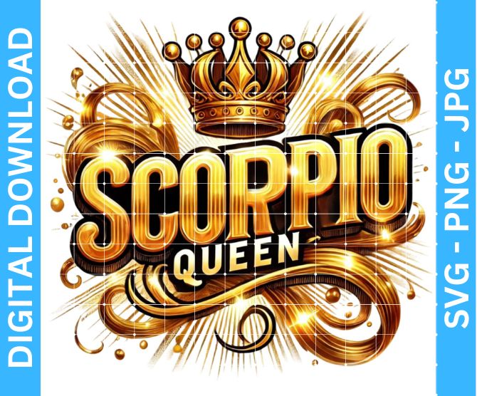 Scorpio Queen Sublimation Birthday Design