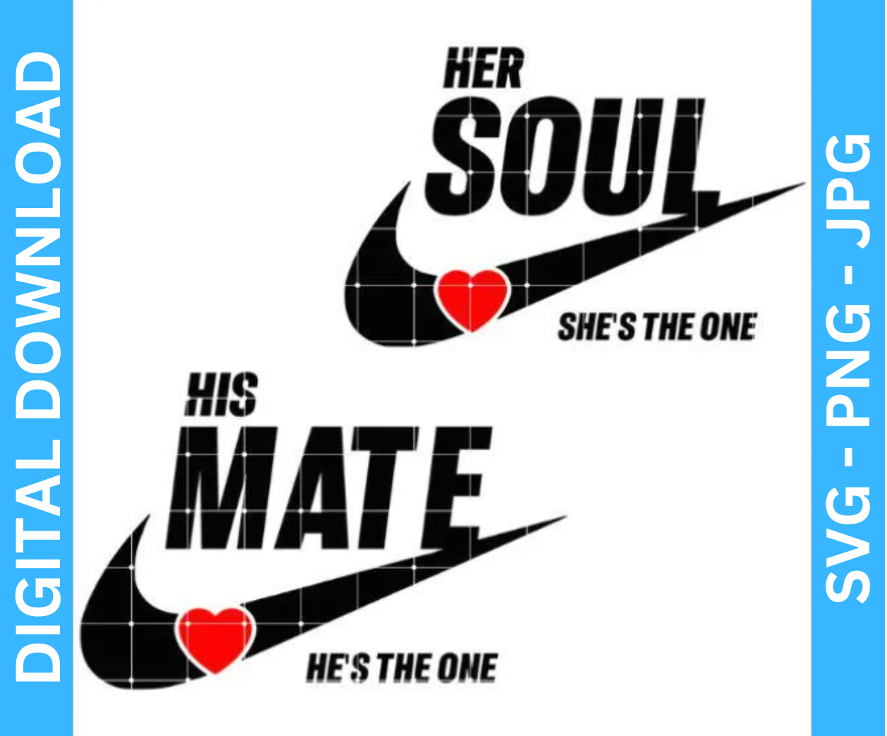Soulmate Couples Valentines SVG & PNG – High Quality Designs : Perfect for Shirts, Weddings, Valentine's, and Love Themes