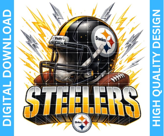 Steelers Football Game Day PNG Design – Transparent Background for Crafting