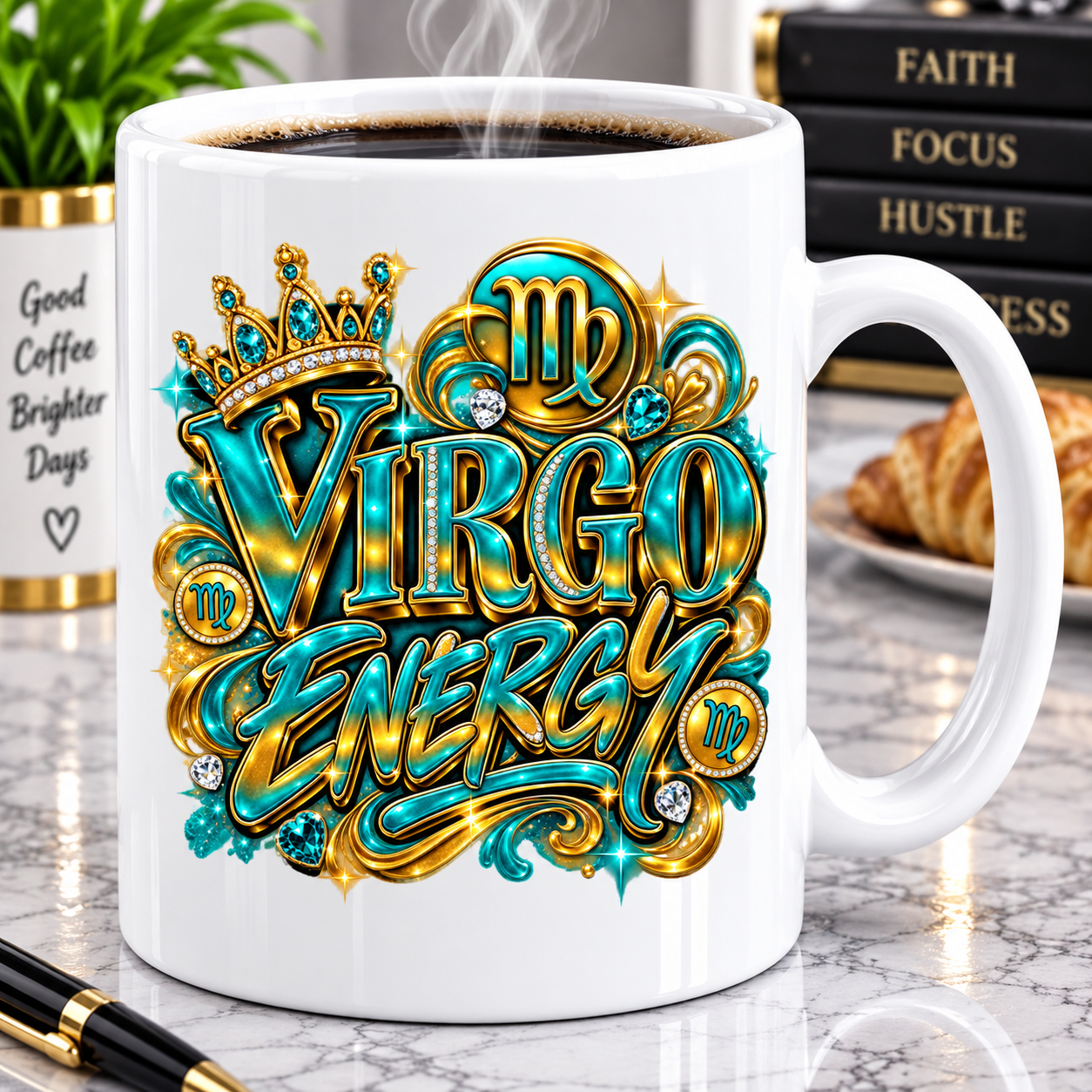 Virgo Energy PNG, Zodiac Birthday Design, Astrology Queen Graphic, Sublimation Download, Celestial Shirt Artwork