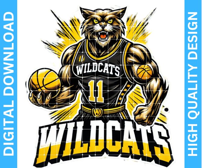 Wildcats Basketball Mascot Design