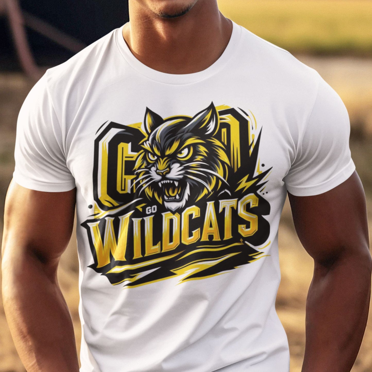 Wildcats Football Mascot Sublimation Design