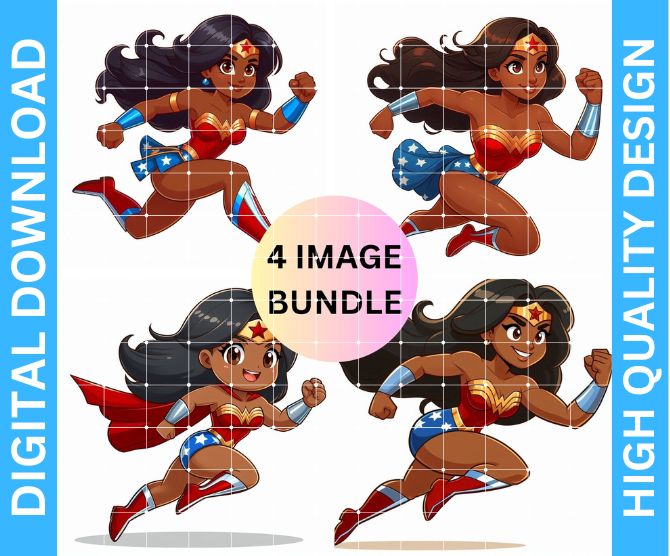 Wonder Woman Superhero PNG Bundle